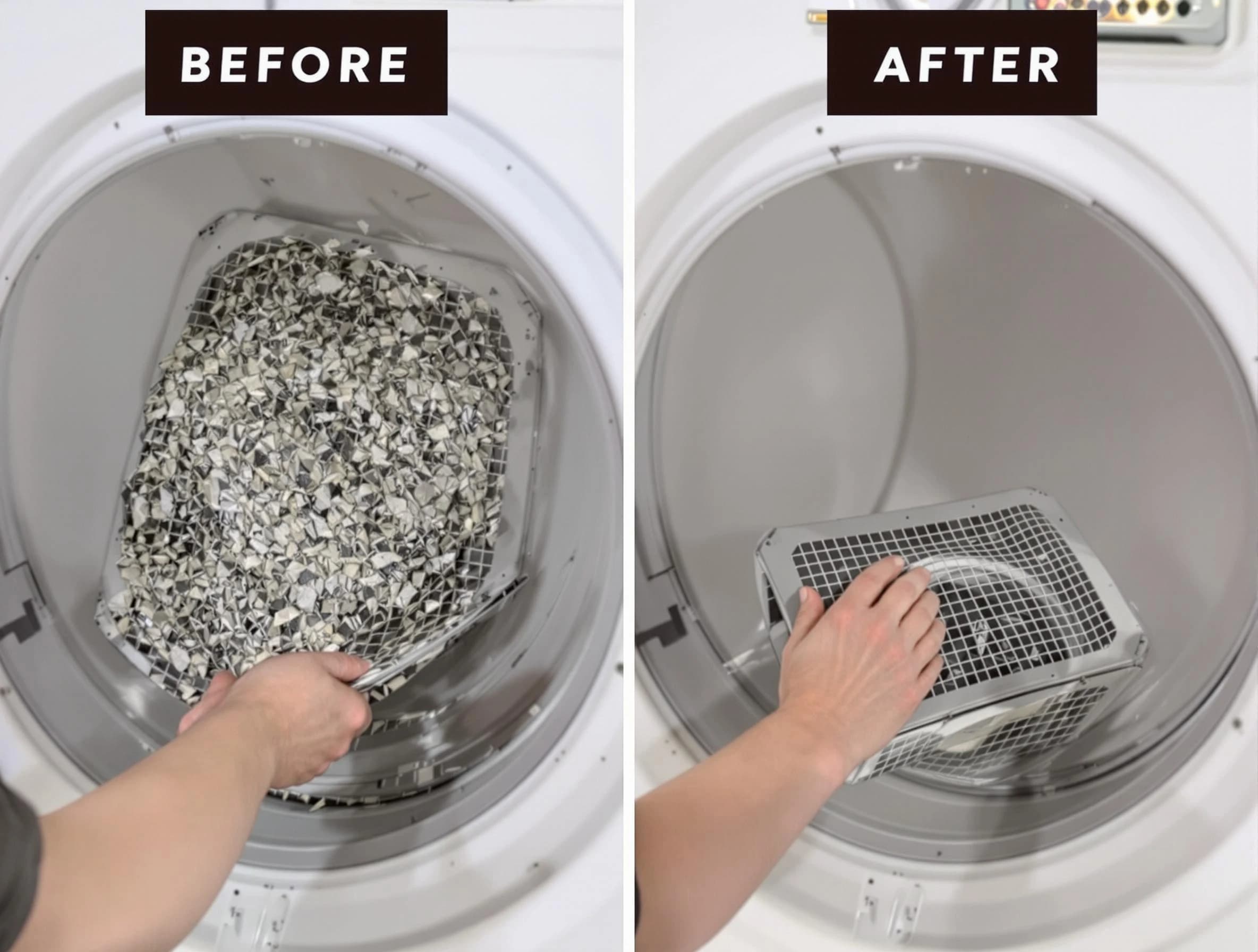 Professional lint trap cleaning by Belmont Dryer Vent Cleaning in Belmont