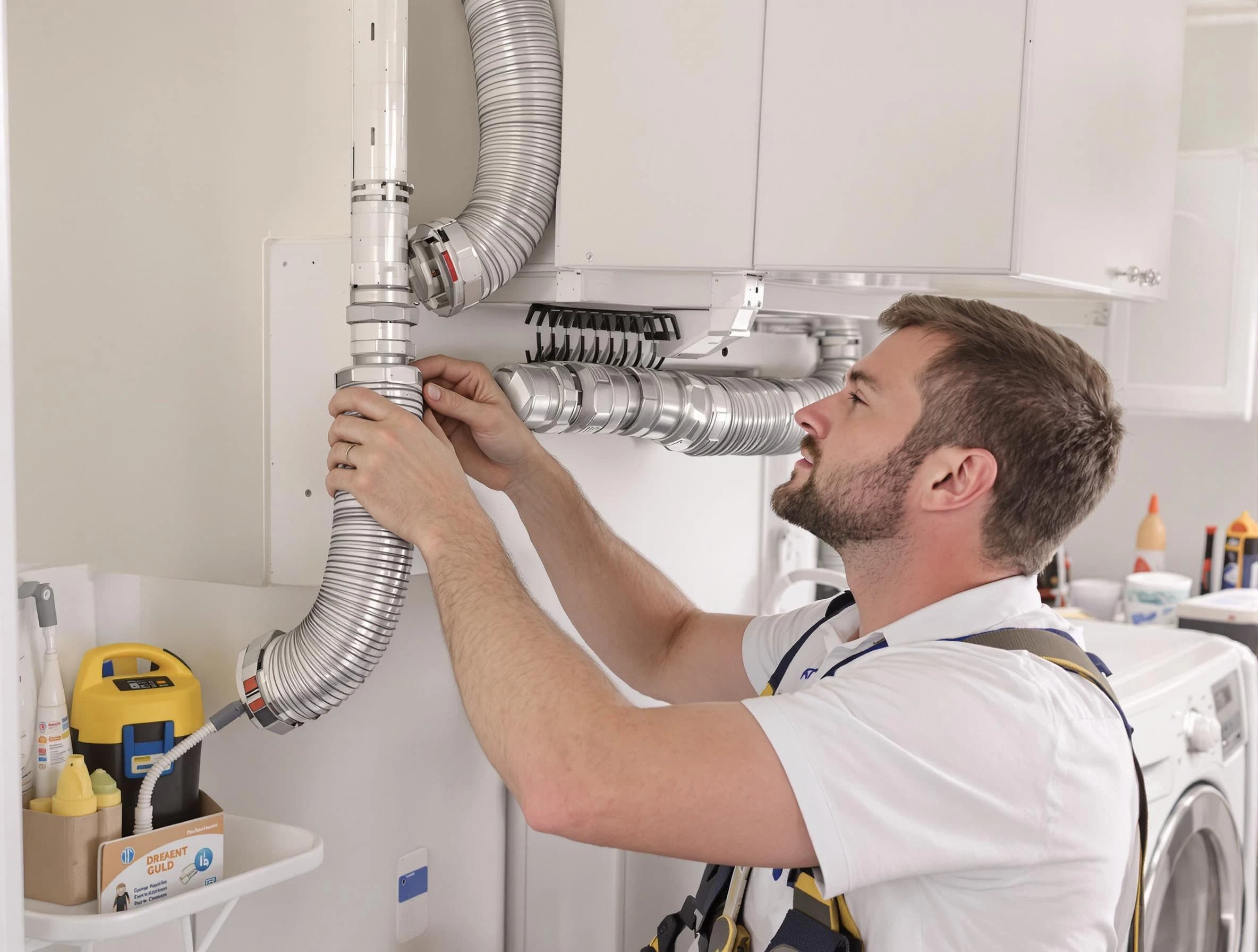 Professional dryer vent repair and installation by Belmont Dryer Vent Cleaning in Belmont