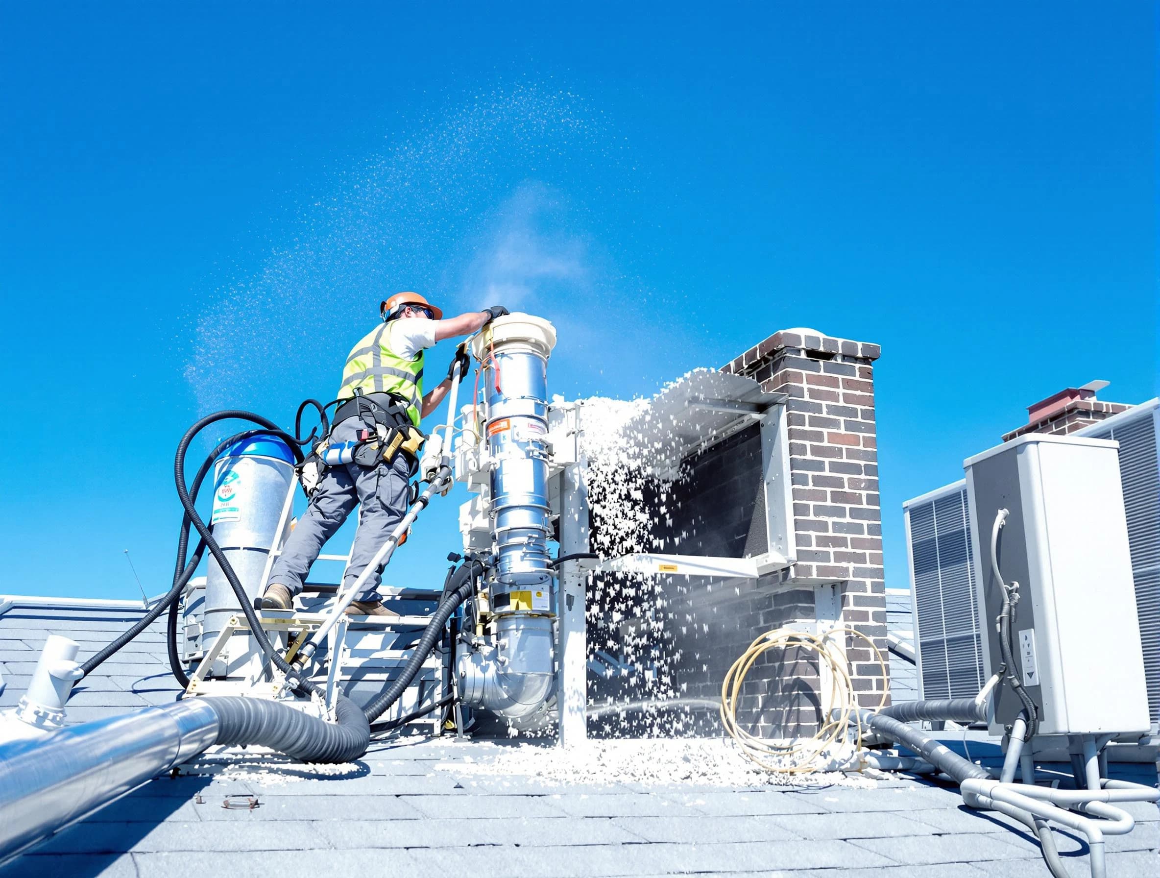 Expert roof dryer vent cleaning by Belmont Dryer Vent Cleaning in Belmont