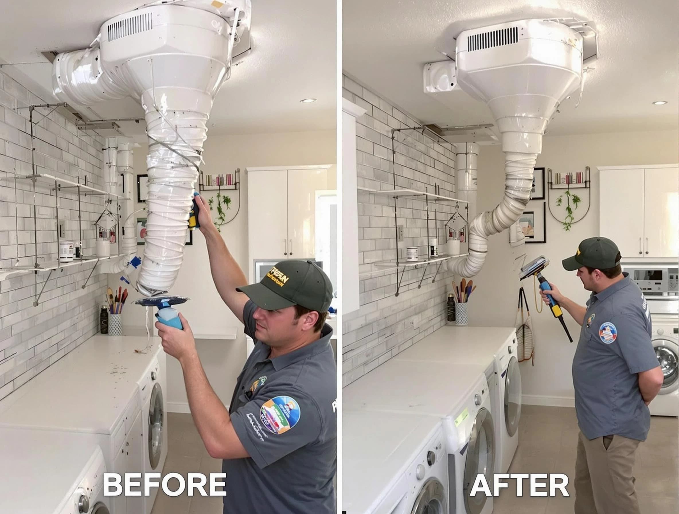 Professional dryer exhaust vent cleaning by Belmont Dryer Vent Cleaning in Belmont