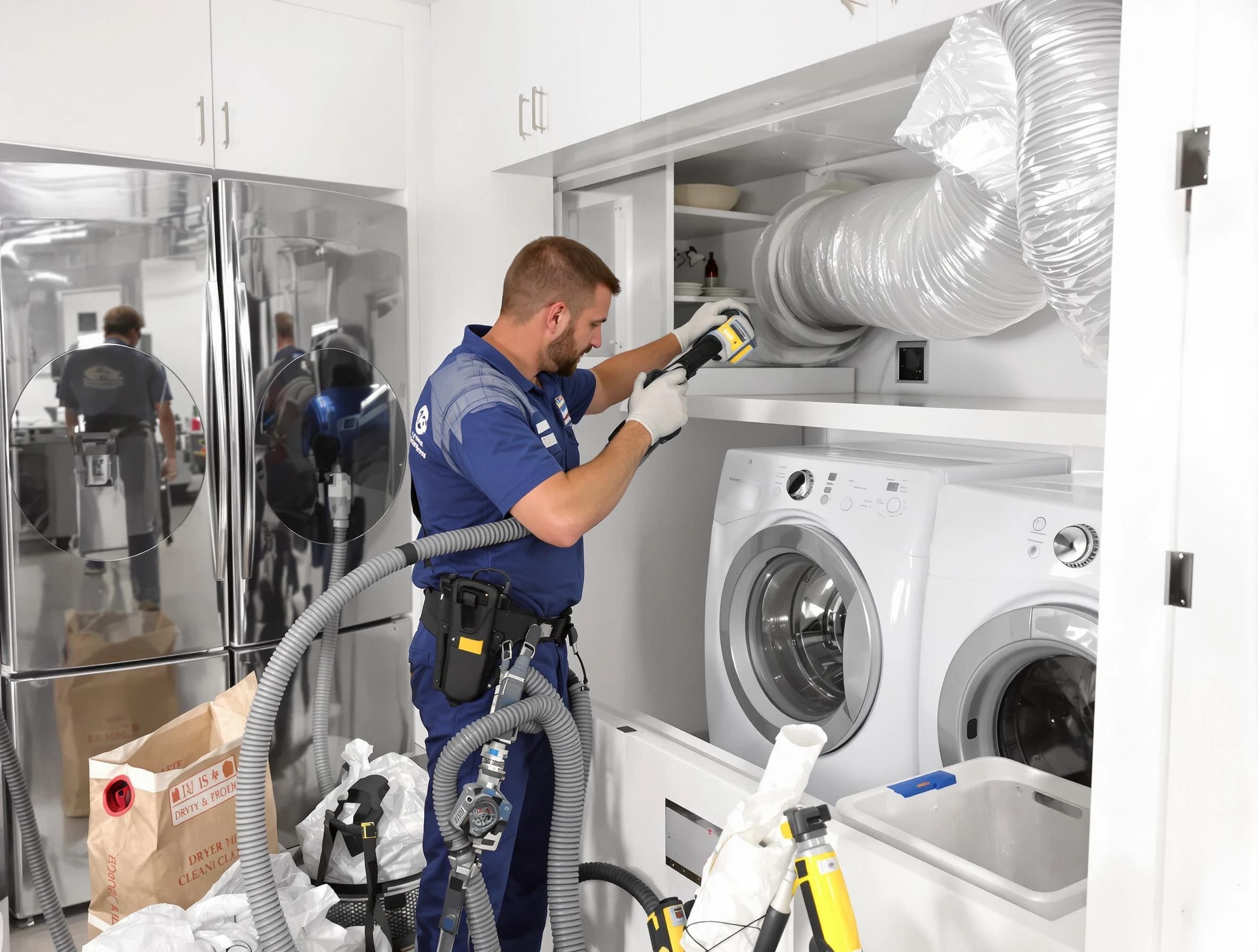 Professional duct cleaning by Belmont Dryer Vent Cleaning in Belmont