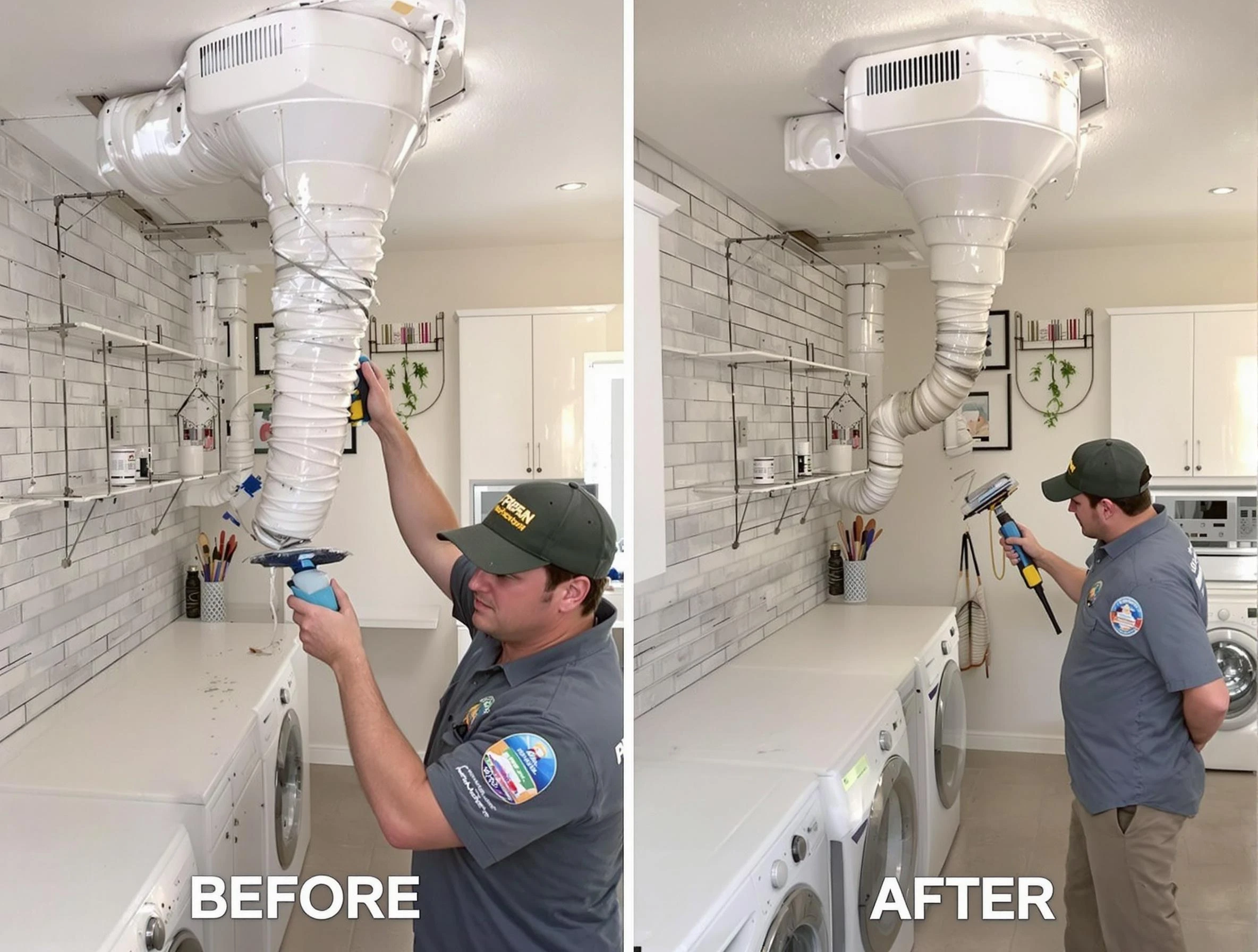 Professional dryer exhaust vent cleaning by Belmont Dryer Vent Cleaning in Belmont