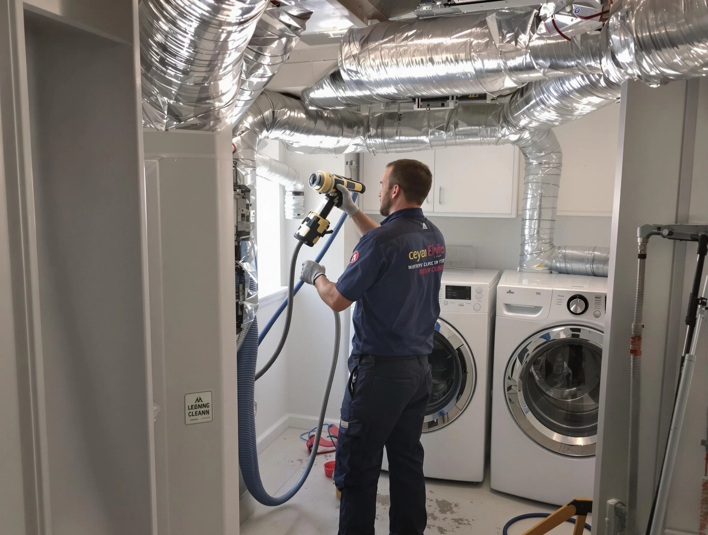 Belmont Dryer Vent Cleaning specialist using advanced equipment for thorough duct cleaning in Belmont