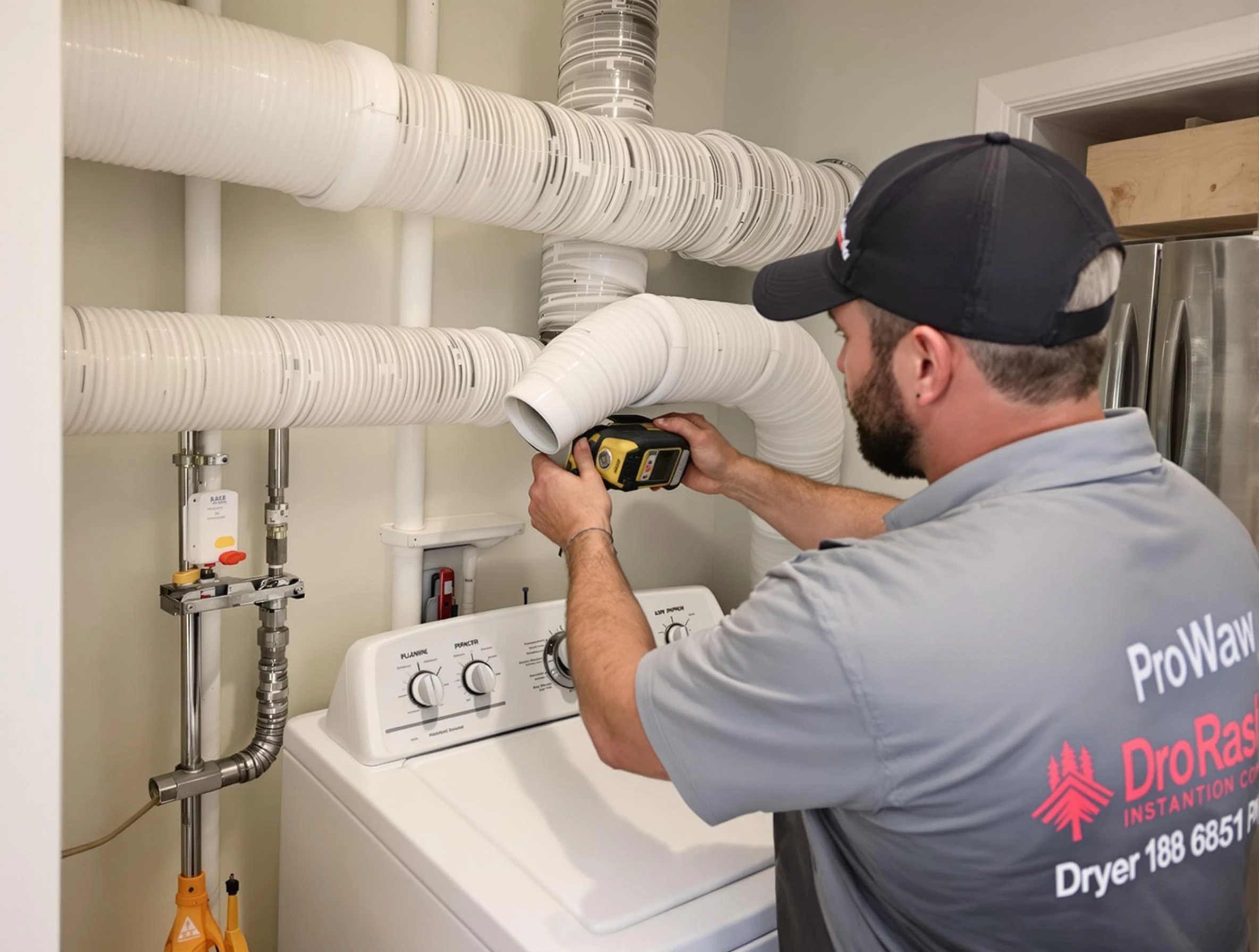 Professional dryer vent hose installation by Belmont Dryer Vent Cleaning in Belmont