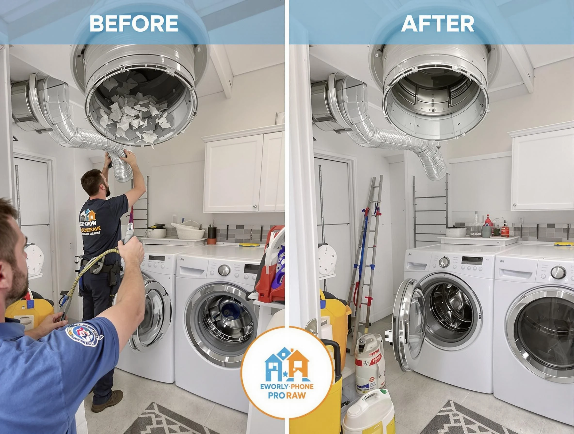Residential dryer vent cleaning by Belmont Dryer Vent Cleaning in Belmont